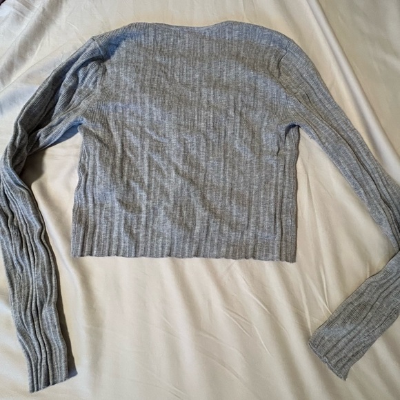 grey button up sweater - Picture 4 of 4